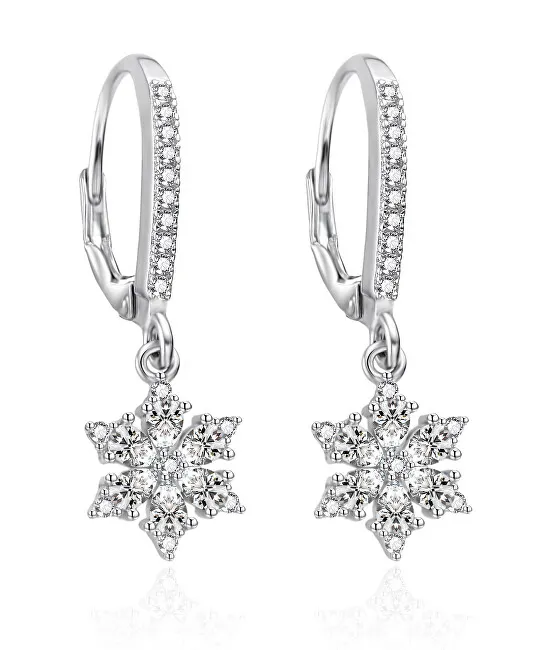 Agato Orecchini pendenti in argento Fiocchi con zirconi AGT-E146LW donna