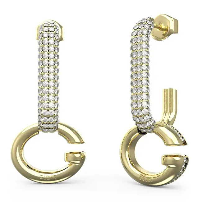 Guess Oh My G Fashion - Orecchini pendenti placcati in oro JUBE04520JWYGT/U donna