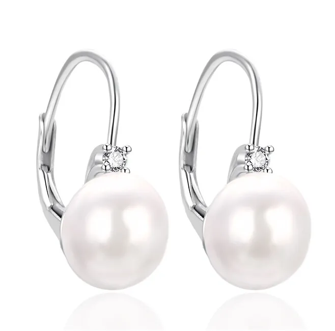 Agato Orecchini in argento con perla di fiume AGT-E116LW-P donna