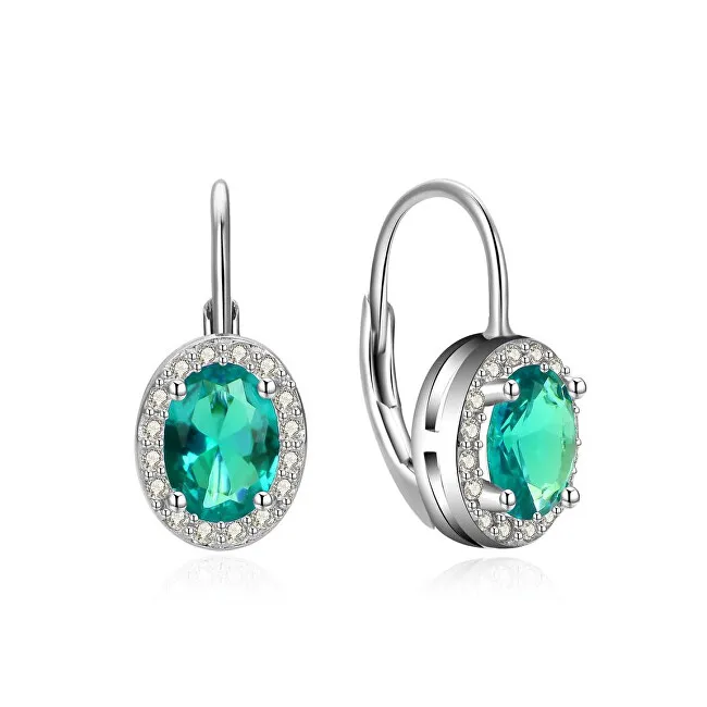 MOISS Orecchini in argento abbagliante con zirconi verdi E0001208 donna