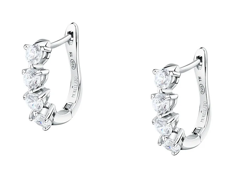 Morellato Orecchini pendente in argento con zirconi cubici Tesori SAIW264 donna