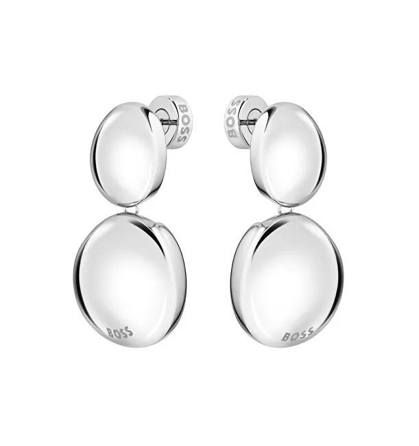 Hugo Orecchini Boss pendente in acciaio alla moda Nugget 1580718 donna