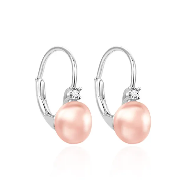 Agato Eleganti orecchini in argento con perla rosa AGT-E263LW-PPI donna