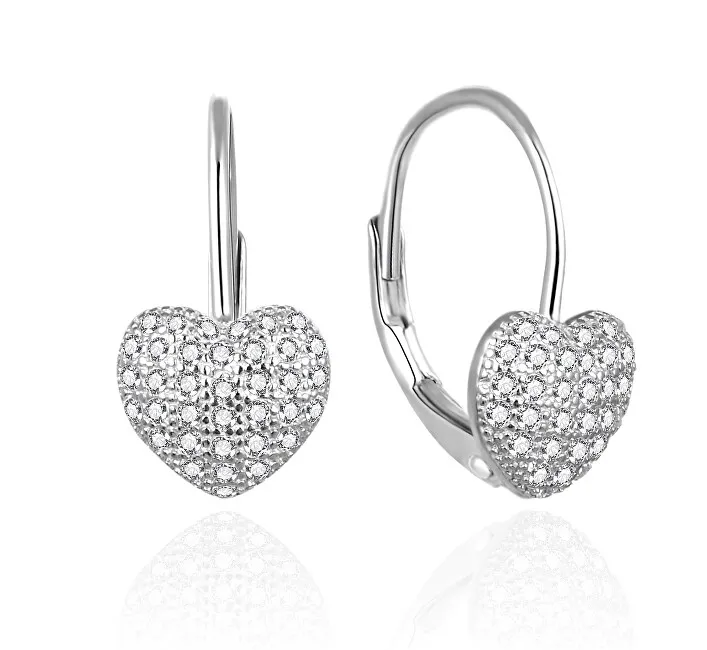 Agato Orecchini pendenti in argento Cuori con zirconi AGT-E195LW donna