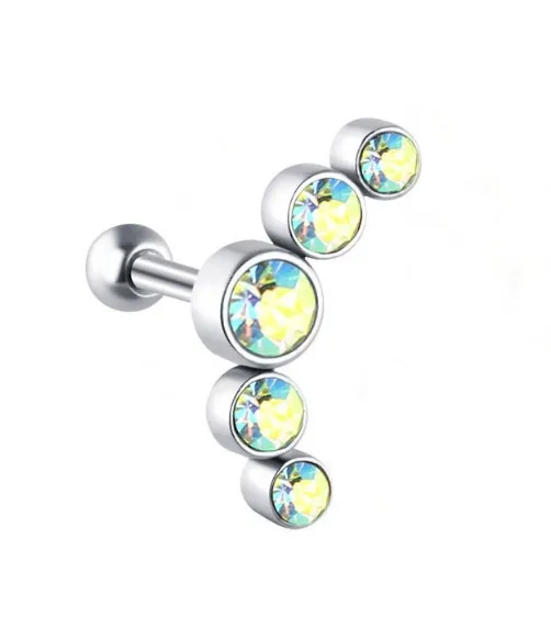 Troli Orecchino singolo lungo in acciaio con zirconi colorati VHLLE00669SC donna