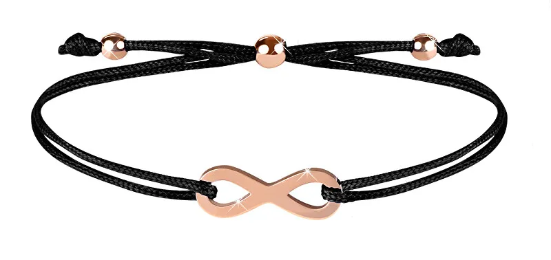 Troli Braccialetto con cordino infinito nero/bronzo donna
