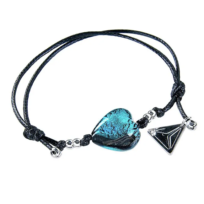 Lampglas Bracciale eccezionale Cuore Turchese con argento puro in perla Lampglas BLH5 donna