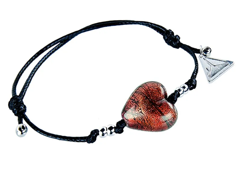 Lampglas Varietà di colori Fire Heart con lampada a 24 carati in vetro perlato BLH23 donna
