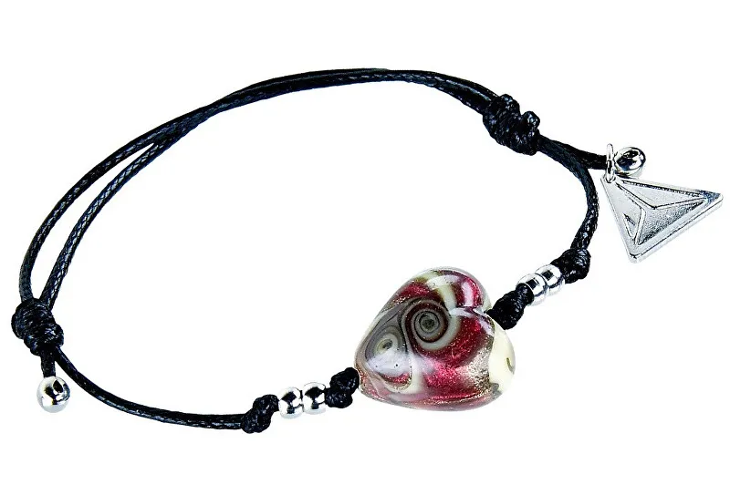 Lampglas Bellissimo bracciale Raspberry Kiss con perla Lampglas BLH33 donna