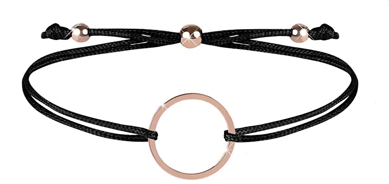 Troli Bracciale con cordino e anello nero/bronzo da donna