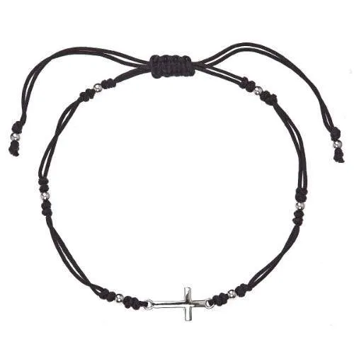 Evolution Group Bracciale Kabbalah nero con croce 13023.3 nero donna