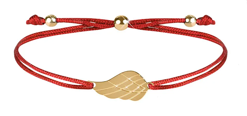 Troli Bracciale con cordino e ala d'angelo rosso/oro donna