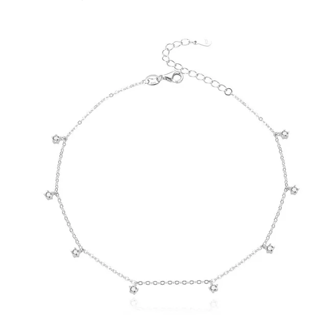 Beneto Bellissimo bracciale alla caviglia in argento con zirconi AGN33 donna