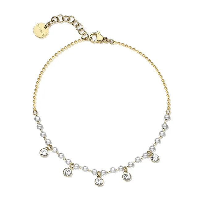 Brosway Braccialetto per piede placcato oro con perle Charming Chant BAH90 donna