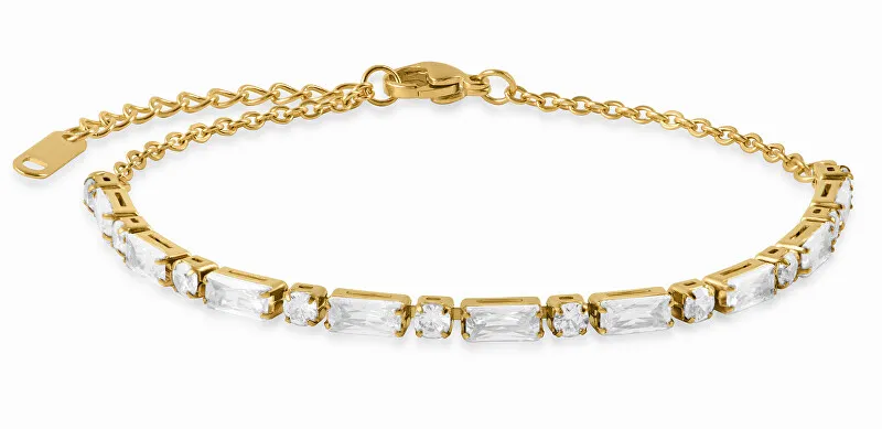 Troli Affascinante bracciale placcato oro con cristilla da donna
