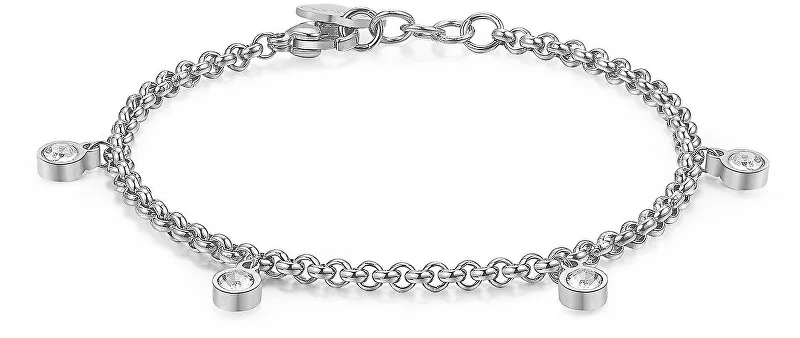 S'Agapõ Bracciale in acciaio con cristilla Luce SCE11 donna