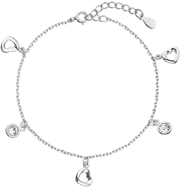 Evolution Group Bracciale in argento con cristilla Swarovski cuore bianco 33110.1 donna