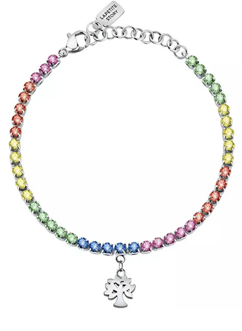 La Petite Story Bracciale in acciaio colorato con cristalli Family LPS05ARR72 donna