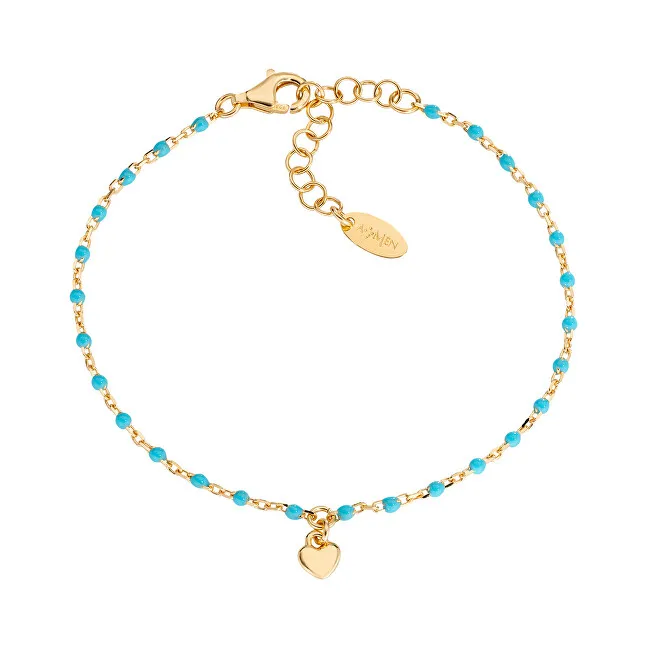 Amen Bracciale con perline a forma di cuore Decent Love BRSMCUGT3 donna