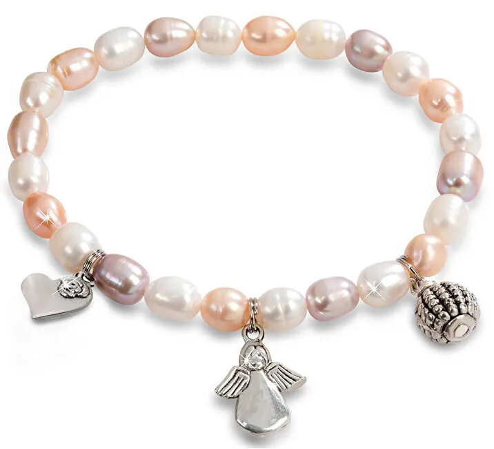 JwL Luxury Pearls Bracciale pregiato in vere perle con ornamenti JL0295 donna