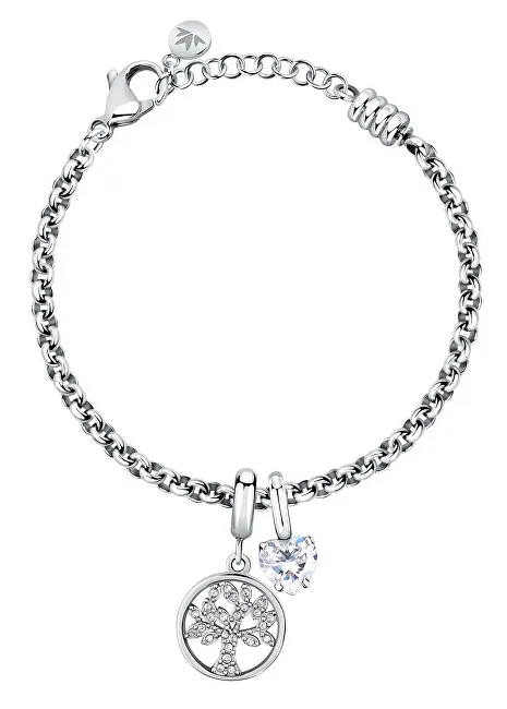 Morellato Bracciale moderno in acciaio con ciondoli Drops SCZ1348 donna