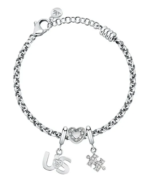 Morellato Elegante bracciale in acciaio con cristallo Drops SCZ1352 da donna