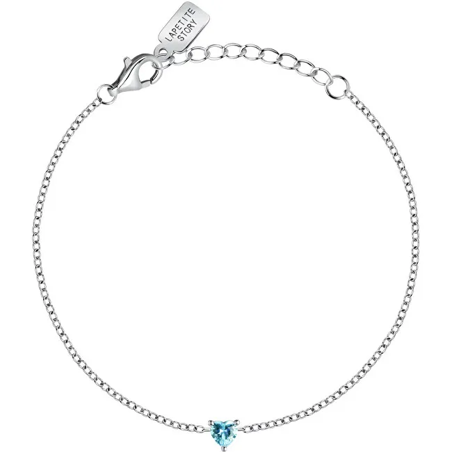 La Petite Story Delicato bracciale in argento con zircone blu Argento LPS05AWV09 donna