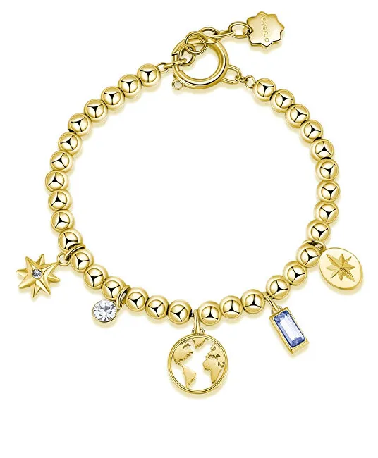 Brosway Bracciale con perline placcato oro e pendente Chakra BHKB119 donna