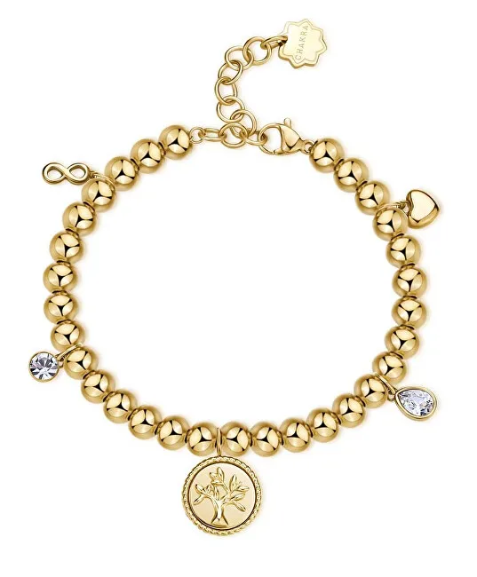 Brosway Bracciale a sfere placcato oro con ciondoli Chakra BHKB160 donna