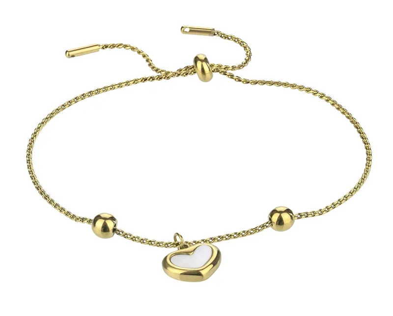 Emily Westwood Bracciale romantico in acciaio con cuori Jazlyn EWB24001G donna