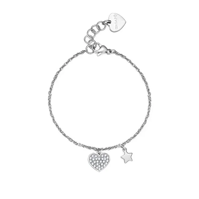 S'Agapõ Bracciale in acciaio con pendenti Aurora SAR26 donna