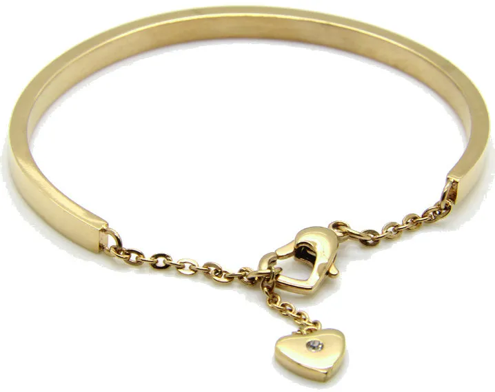 Troli Bracciale romantico placcato con cuore KBS-151-ORO donna