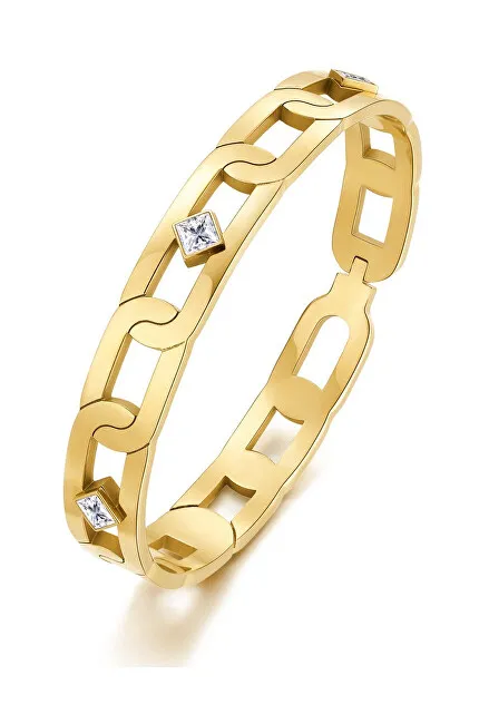 Brosway Elegante bracciale placcato oro con cristallo With You BWY20 donna