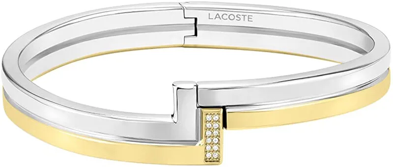 Lacoste Bracciale in acciaio massiccio con zirconi Impression 2040003 donna