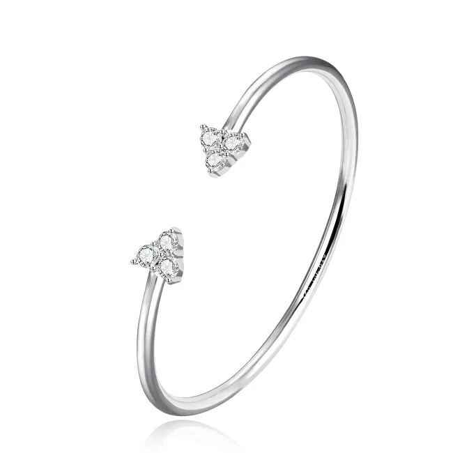 Agato Bracciale aperto massiccio con zirconi AGB782 donna