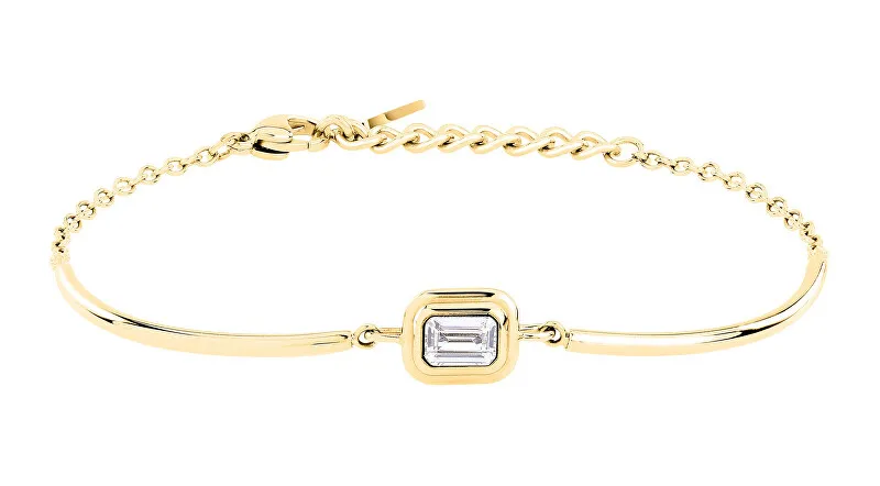 Trussardi Elegante bracciale placcato oro con zirconi T-Design TJAXA23 donna