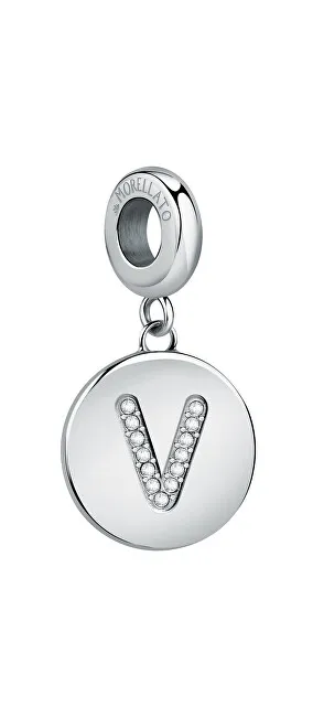 Morellato Ciondolo in acciaio lettera "V" Drops SCZ1171 donna