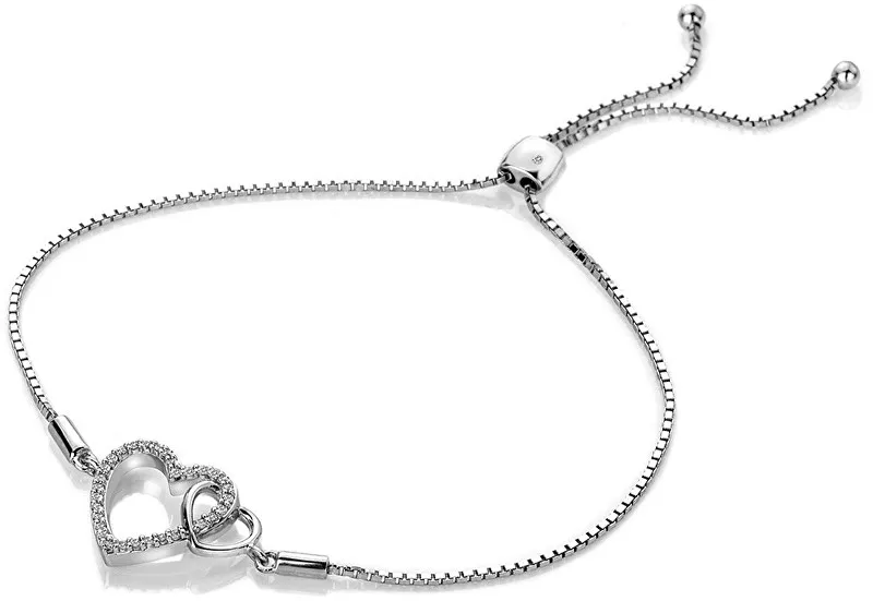 Hot Diamonds Bracciale in argento con diamante autentico Flora DL589 donna