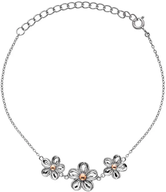 Hot Diamonds Bracciale in argento con fiori Non ti scordar di me DL596 donna