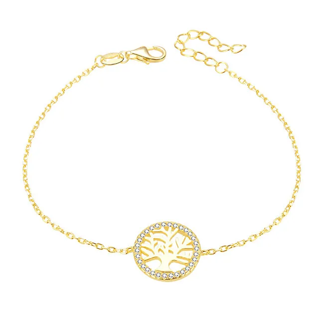 Beneto Bracciale in argento placcato oro con albero della vita AGB485/20-GOLD donna