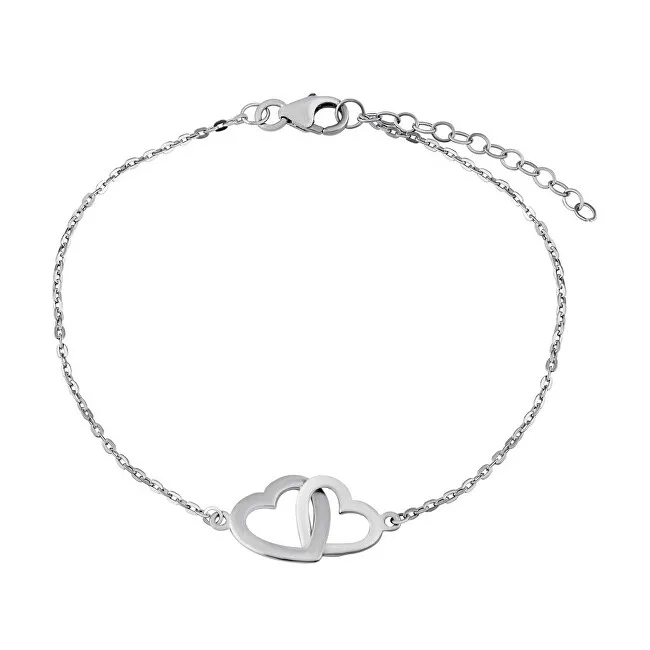 Silvego Catena a mano in argento pregiato con cuori SMJB060RN3ZT donna