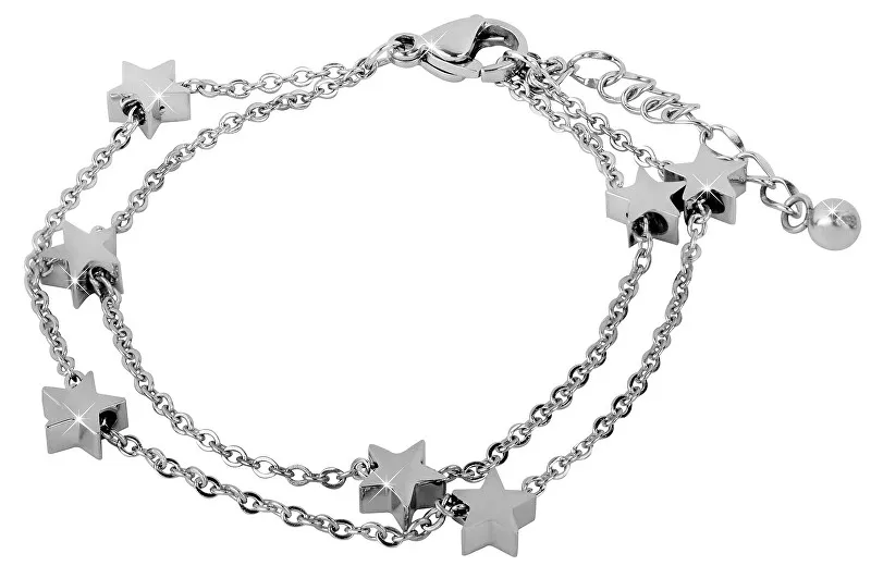 Troli Bracciale in acciaio con stelle donna