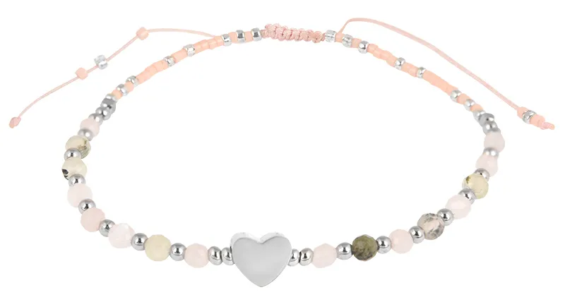 Troli Bracciale con perline sottili e cuore VBD392-B donna