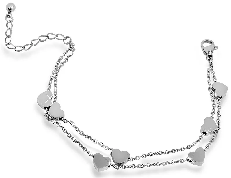 Troli Bracciale a forma di cuore in acciaio donna