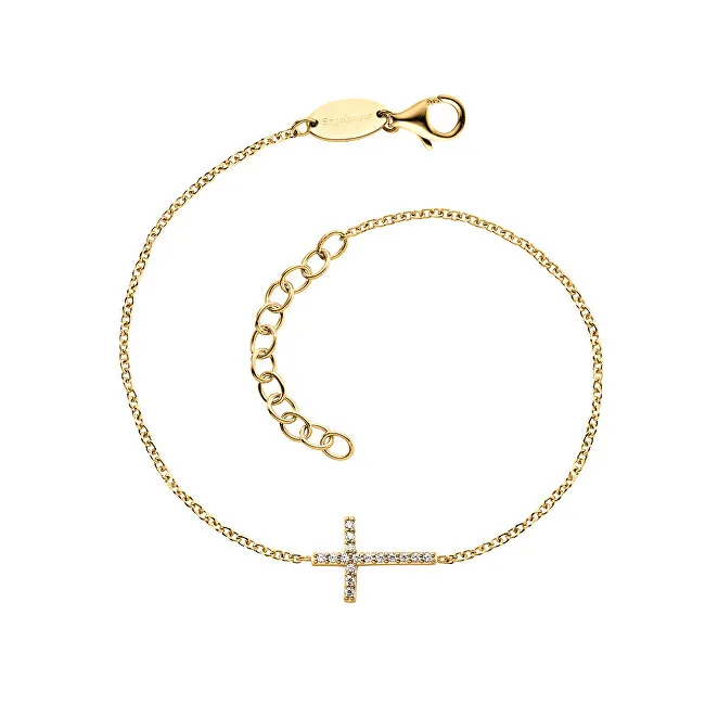 Engelsrufer Bracciale dorato alla moda con croce ERB-LILCROS-ZIG donna