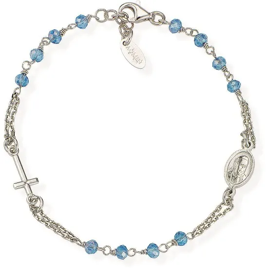 Amen Bracciale originale in argento con cristilla Rosario BROBC3 donna