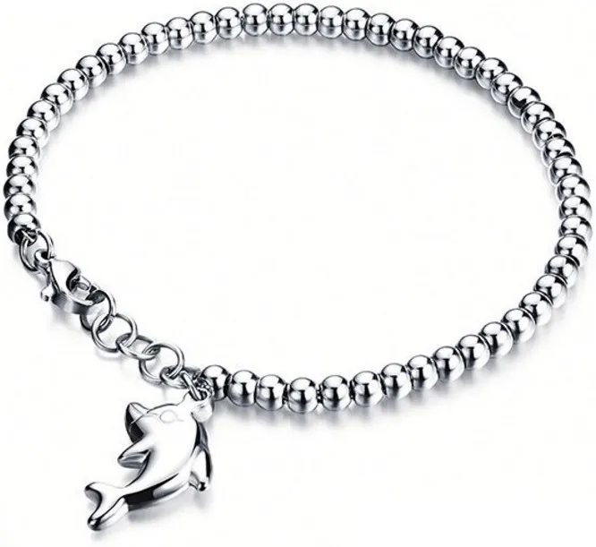 Troli Bracciale in acciaio Delfino donna
