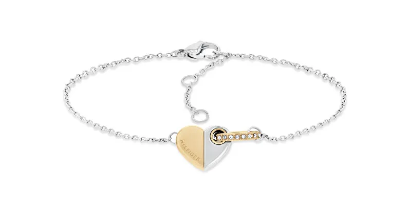 Tommy Hilfiger Bracciale moda in acciaio con cuore bicolore 2780880 donna