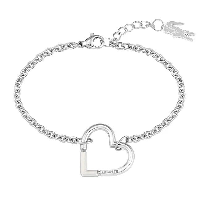 Lacoste Bracciale romantico in acciaio Heart Ines 2040326 donna
