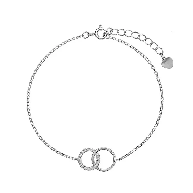 AGAIN Gioielli Bracciale in argento con anelli collegati AJNR0003 donna